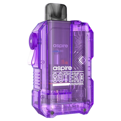 Purple Aspire Gotek X pod kit with 2ml refillable pod and built-in battery