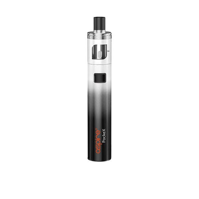 Aspire PockeX Kit Anniversary Edition sleek black and silver sub-ohm vape device with ergonomic design and built-in safety features