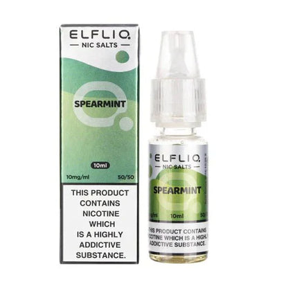 Elf Bar Elfliq 10ml Nic Salt Spearmint flavor 10mg nicotine 50/50 VG/PG pack of 10
