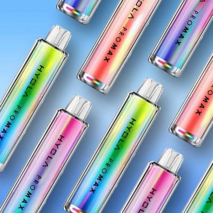 Hyola Pro Max 8000 rechargeable vape pod kit with 8000 puffs and colorful gradient design.