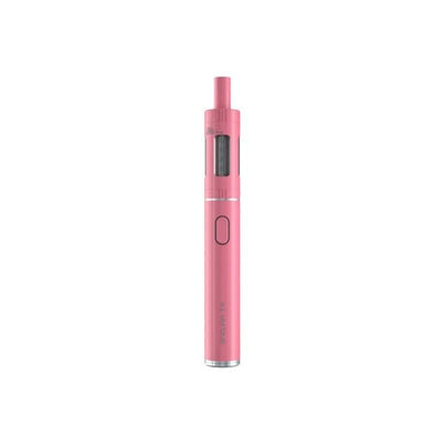 Pink Innokin Endura T18E Kit with 2ml stainless steel and Pyrex glass tank, 1000mAh battery, and micro-USB charging port.