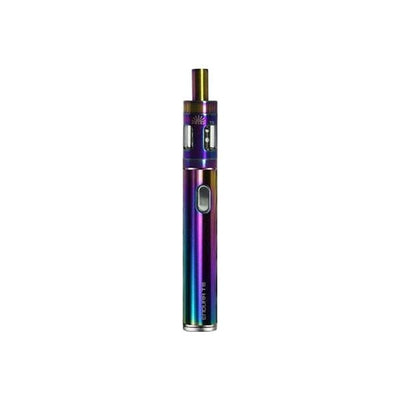 Innokin Endura T18E Kit with 2ml stainless steel and pyrex glass tank, 1000mAh battery, and rainbow finish vape device
