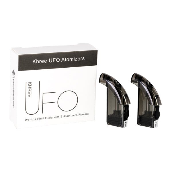 Khree UFO Replacement Pods pack of 2 refillable 2ml vape pods with 1.5ohm coils for Khree UFO device