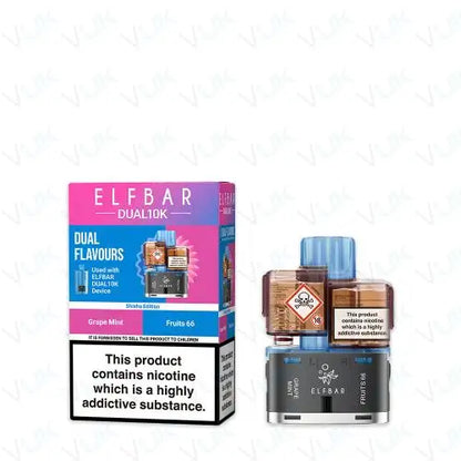 Elf Bar Dual 10K Prefilled Pod + Refill Container - 20mg
