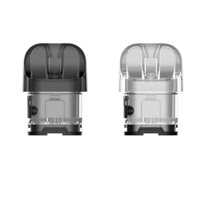 Two Smok Novo 4 replacement pods with 2ml capacity, black and clear versions, pack of 3 without coils.