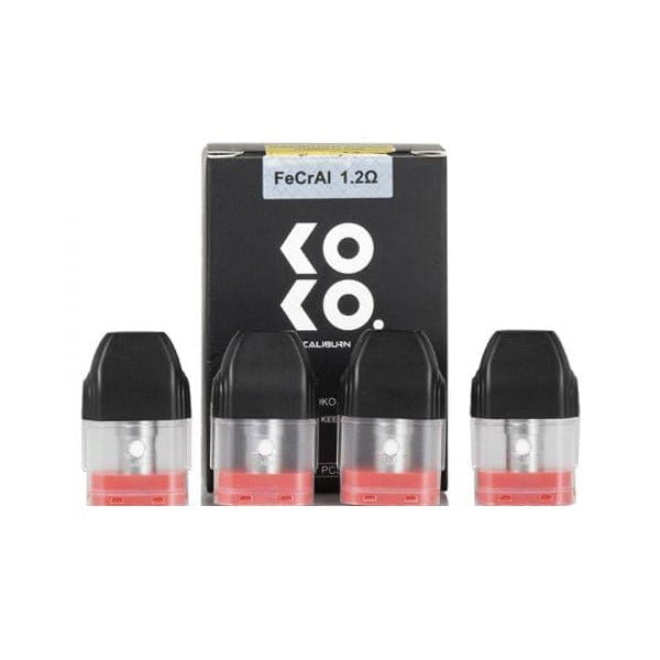 Uwell Caliburn Koko replacement pods pack of 4 with 2mL capacity and 1.2 ohm coil resistance